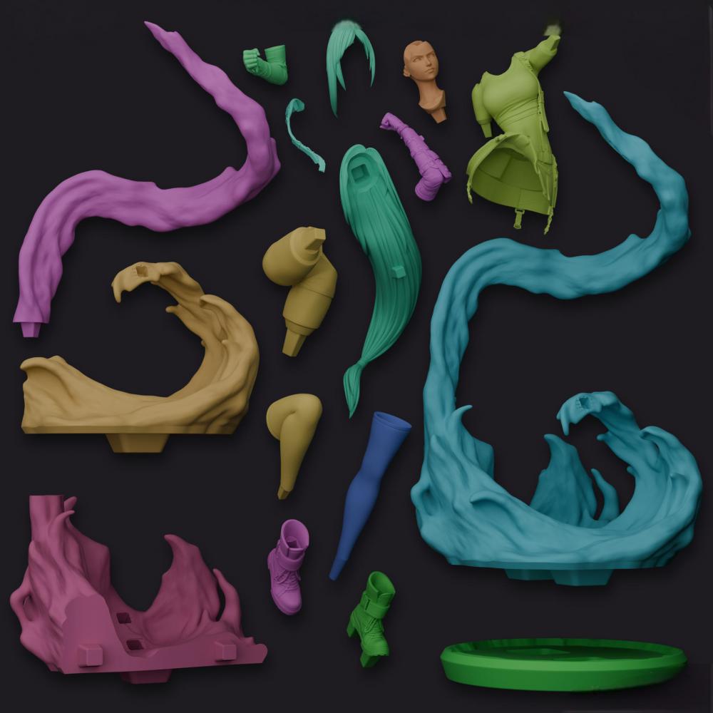 《最终幻想 VII》蒂法·洛克哈特3D打印模型