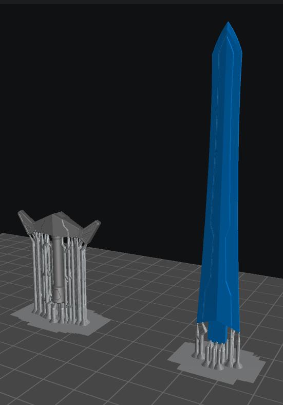3mm剑柄道具剑3D打印模型