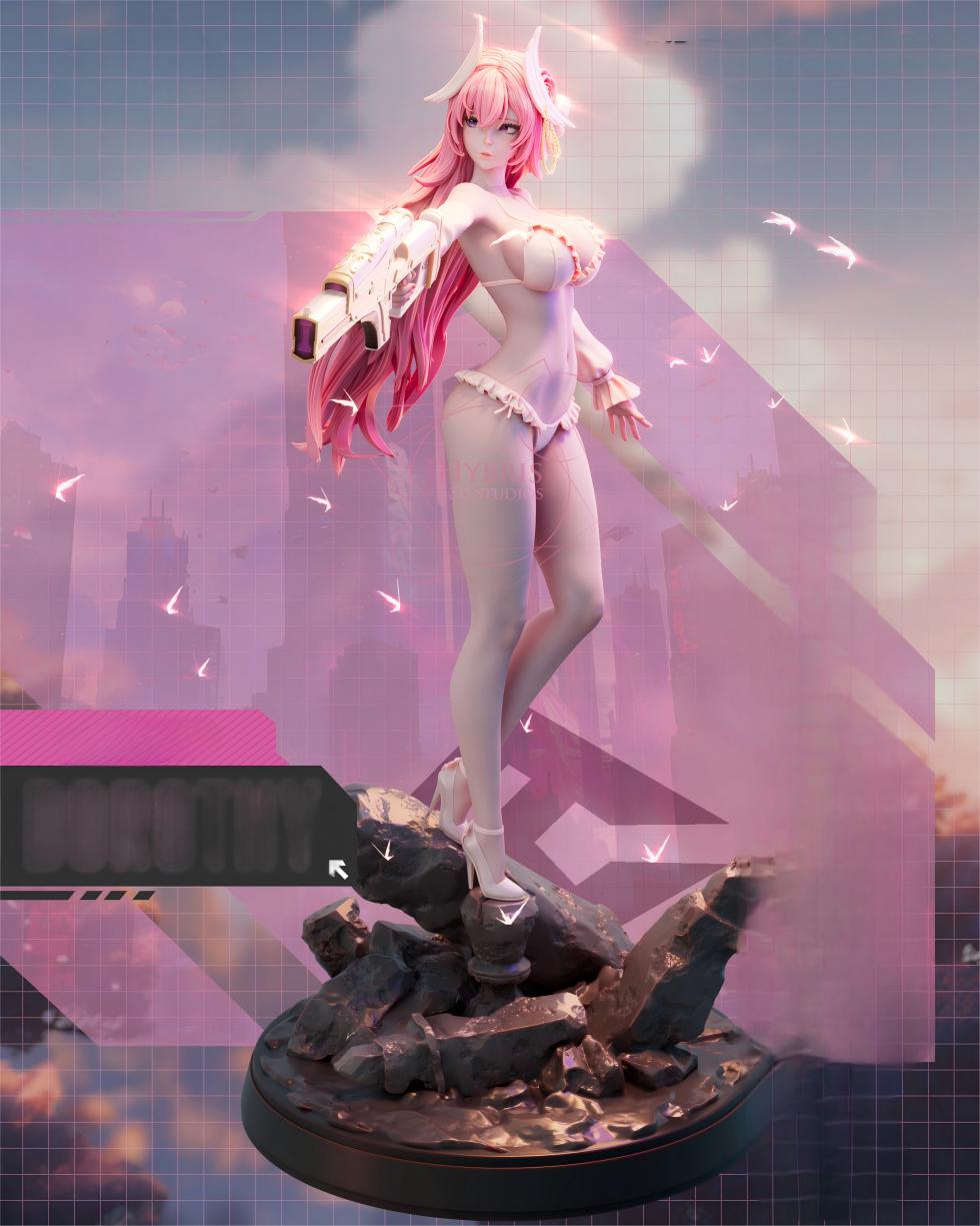 《胜利女神：妮姬》桃乐丝雙造型3D打印模型