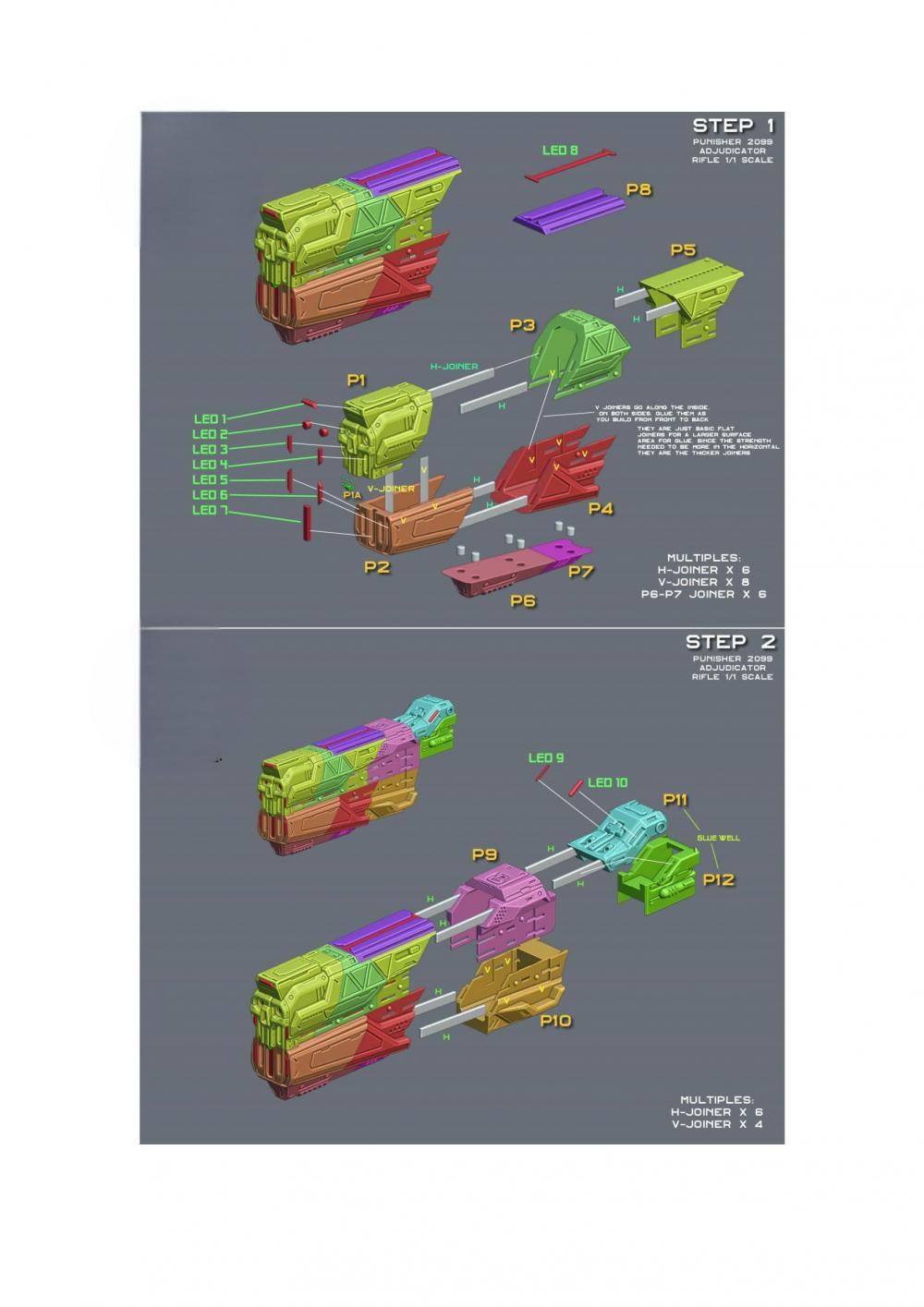 《漫威：超级争霸战》惩罚者 2099 裁决者-突击步枪3D打印模型