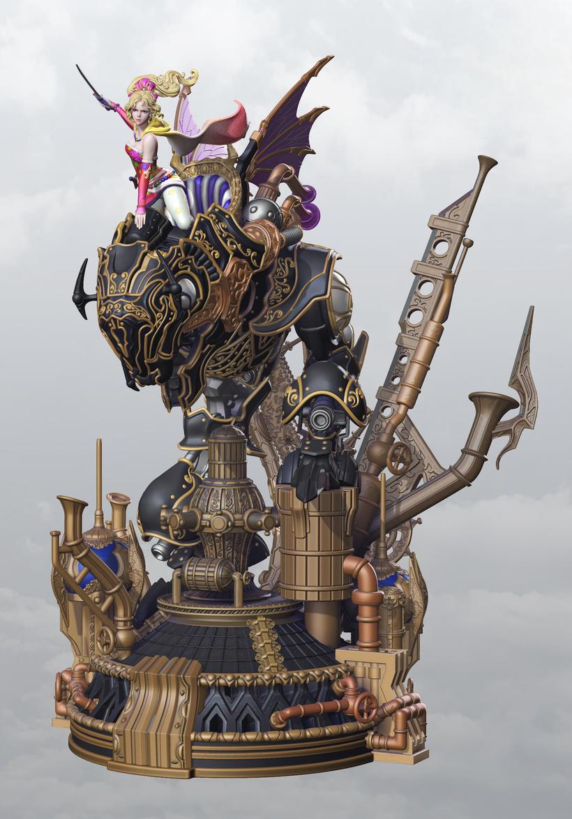 《最终幻想 VI》魔导机甲与蒂娜3D打印模型