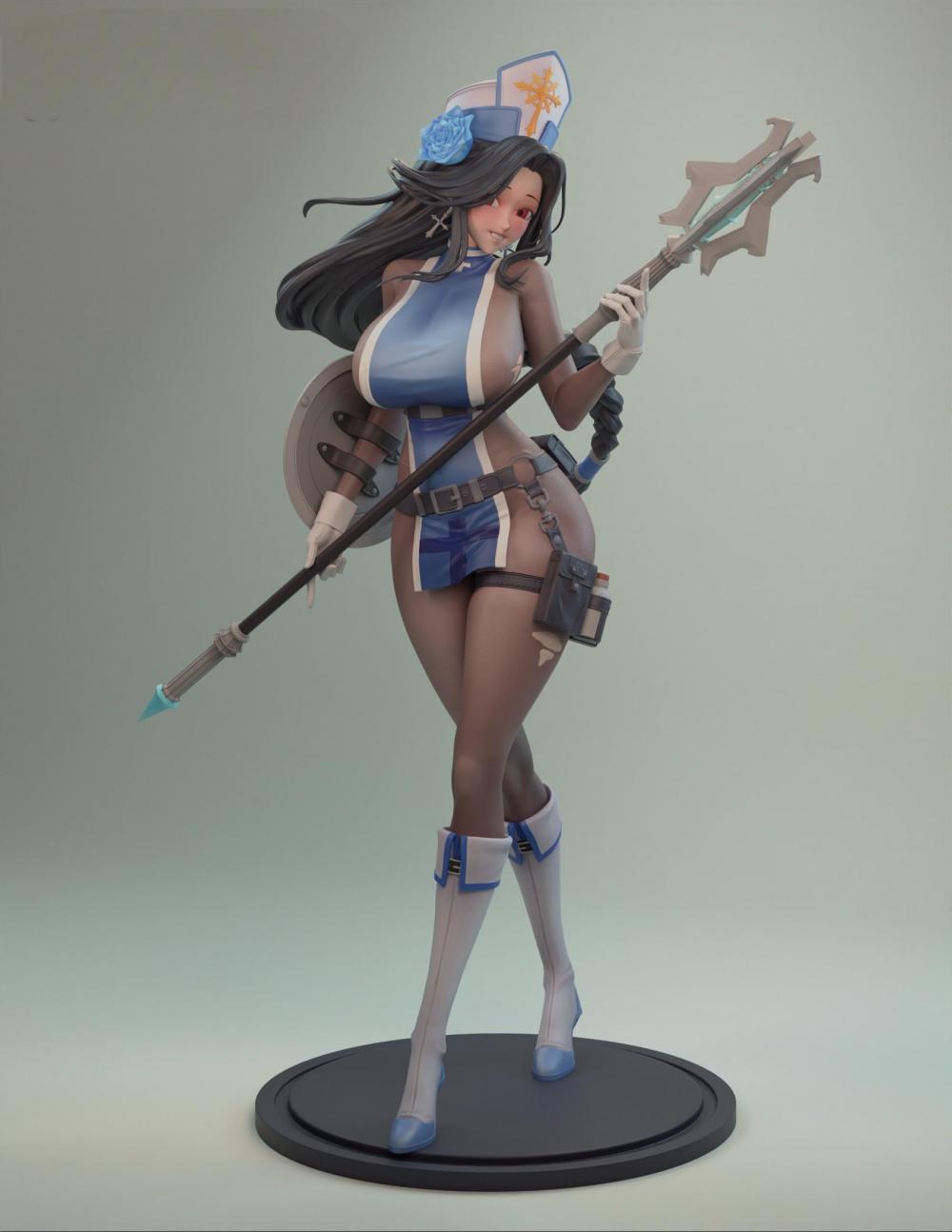 《胜利女神：妮姬》梅登：冰玫瑰3D打印模型