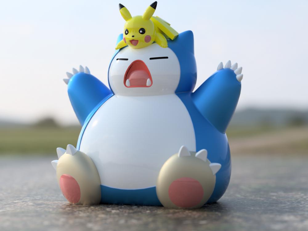 卡比兽和皮卡丘3D打印模型