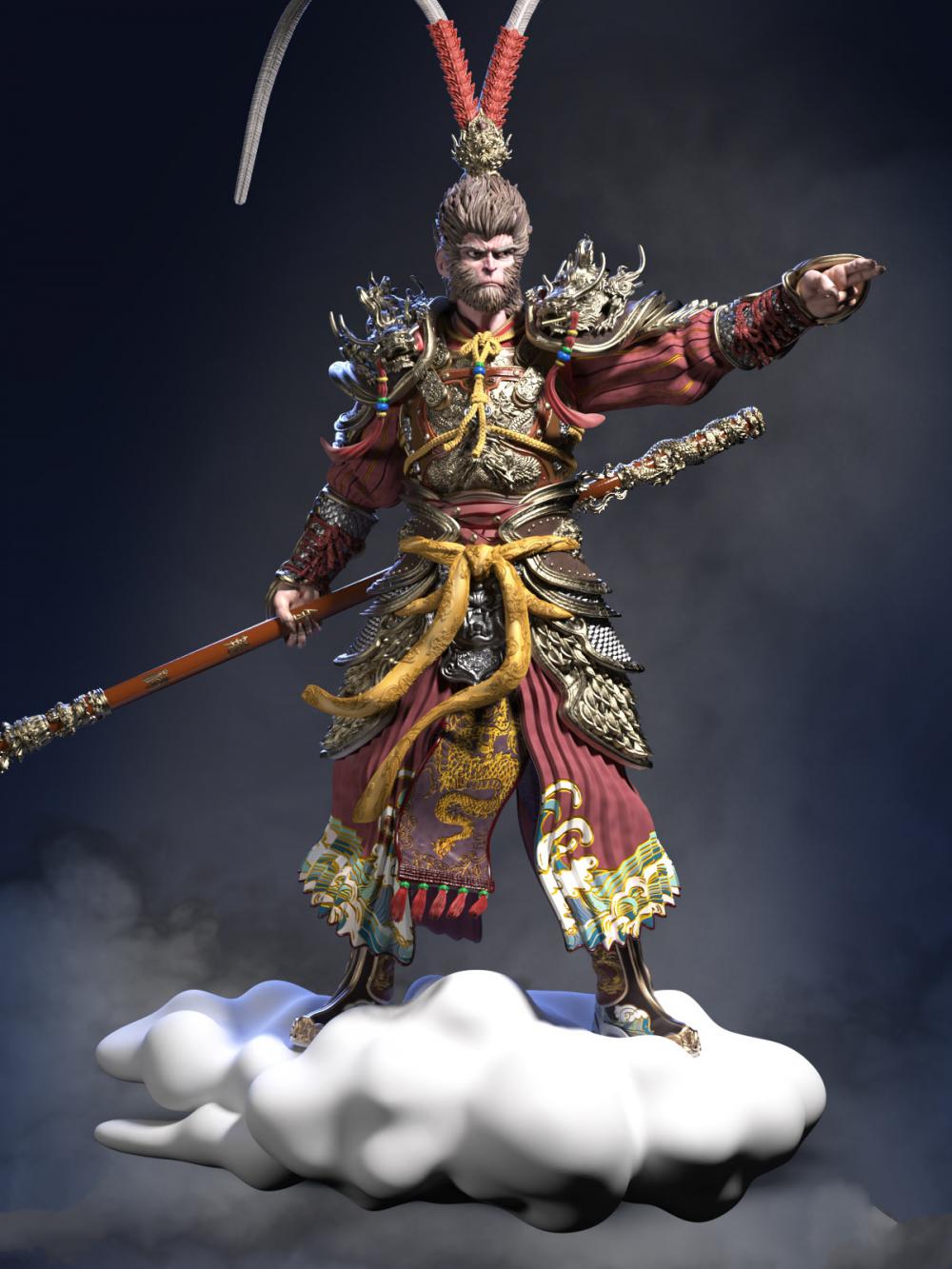 黑神话悟空 Wukong 大圣套装3D打印模型
