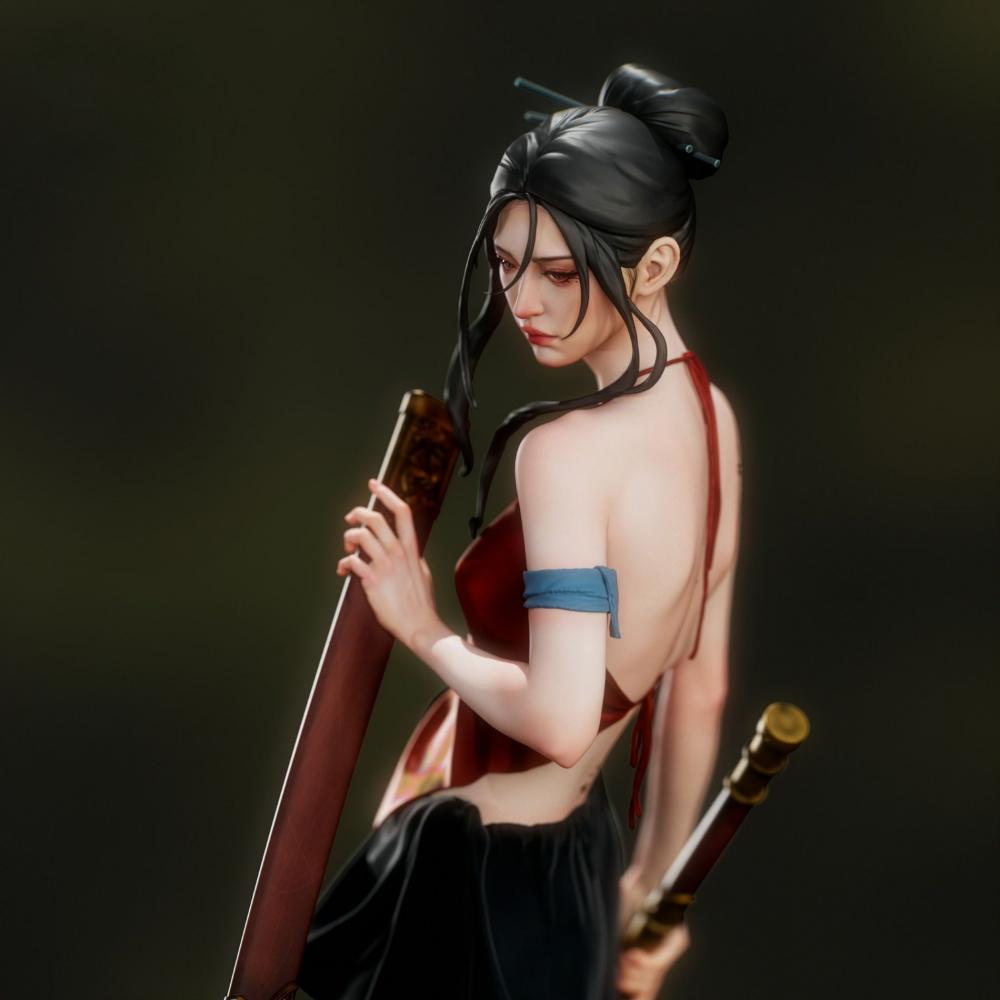 越南女剑客3D打印模型