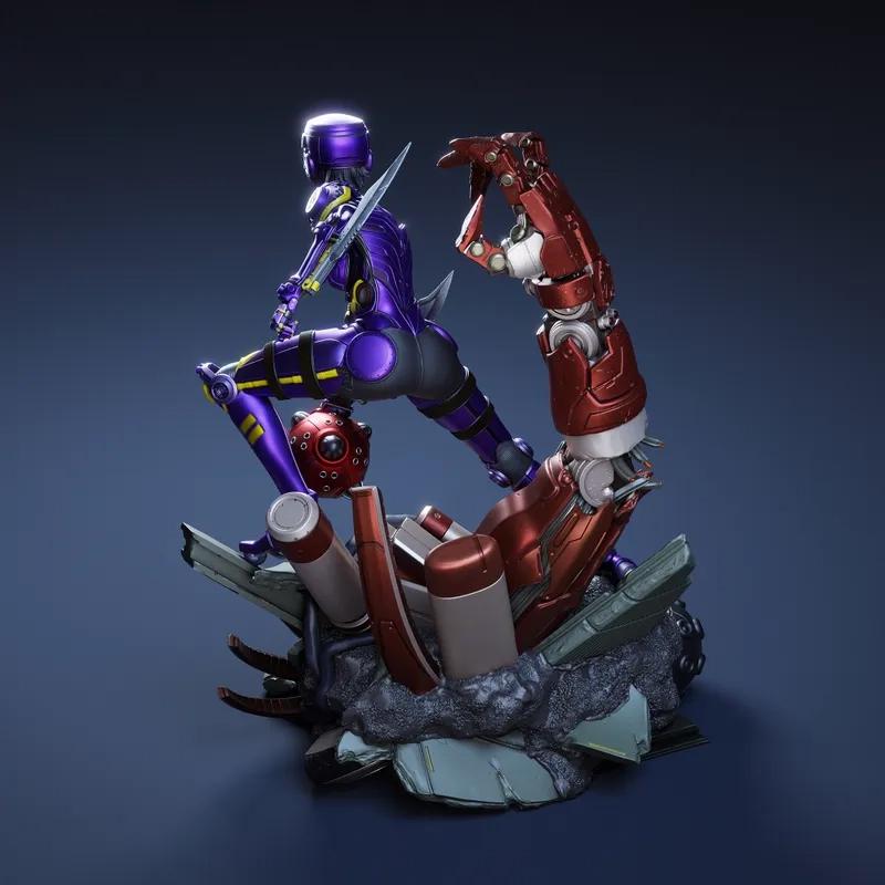 阿丽塔打球3D打印模型
