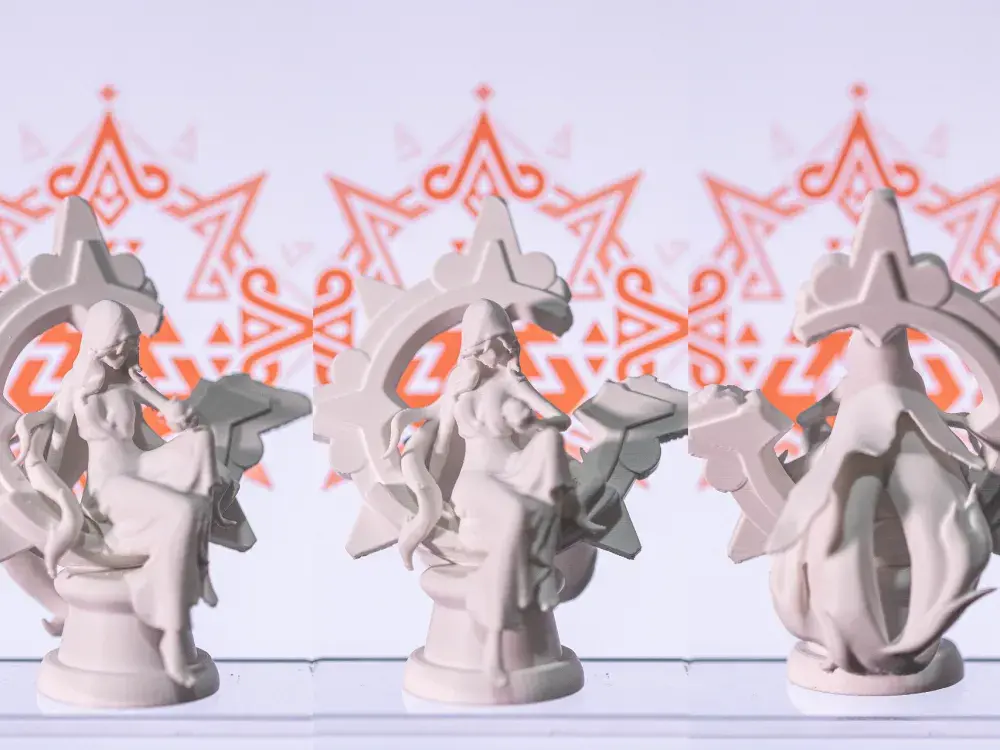 原神 七天神像 火（无底座）3D打印模型