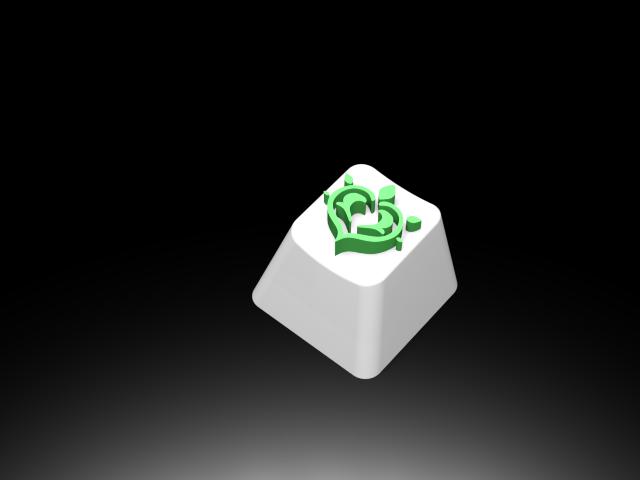 原神中的草元素键帽3D打印模型