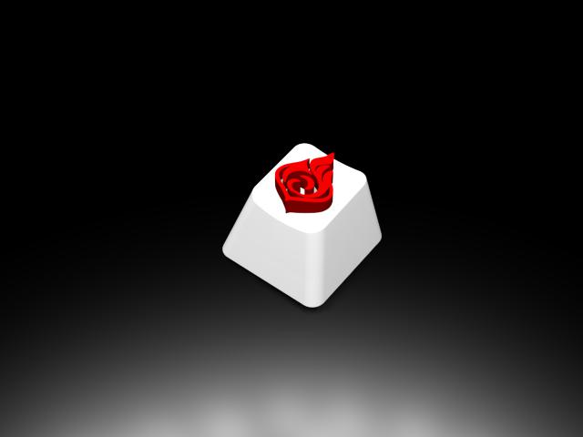原神中的火元素键帽3D打印模型
