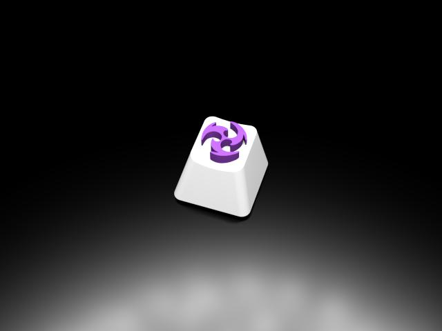 原神中的雷元素键帽3D打印模型