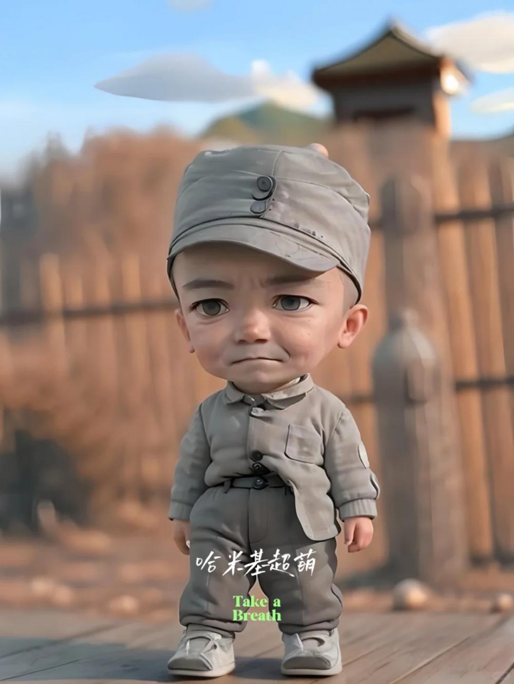 Q版李云龙军人形象3D打印模型
