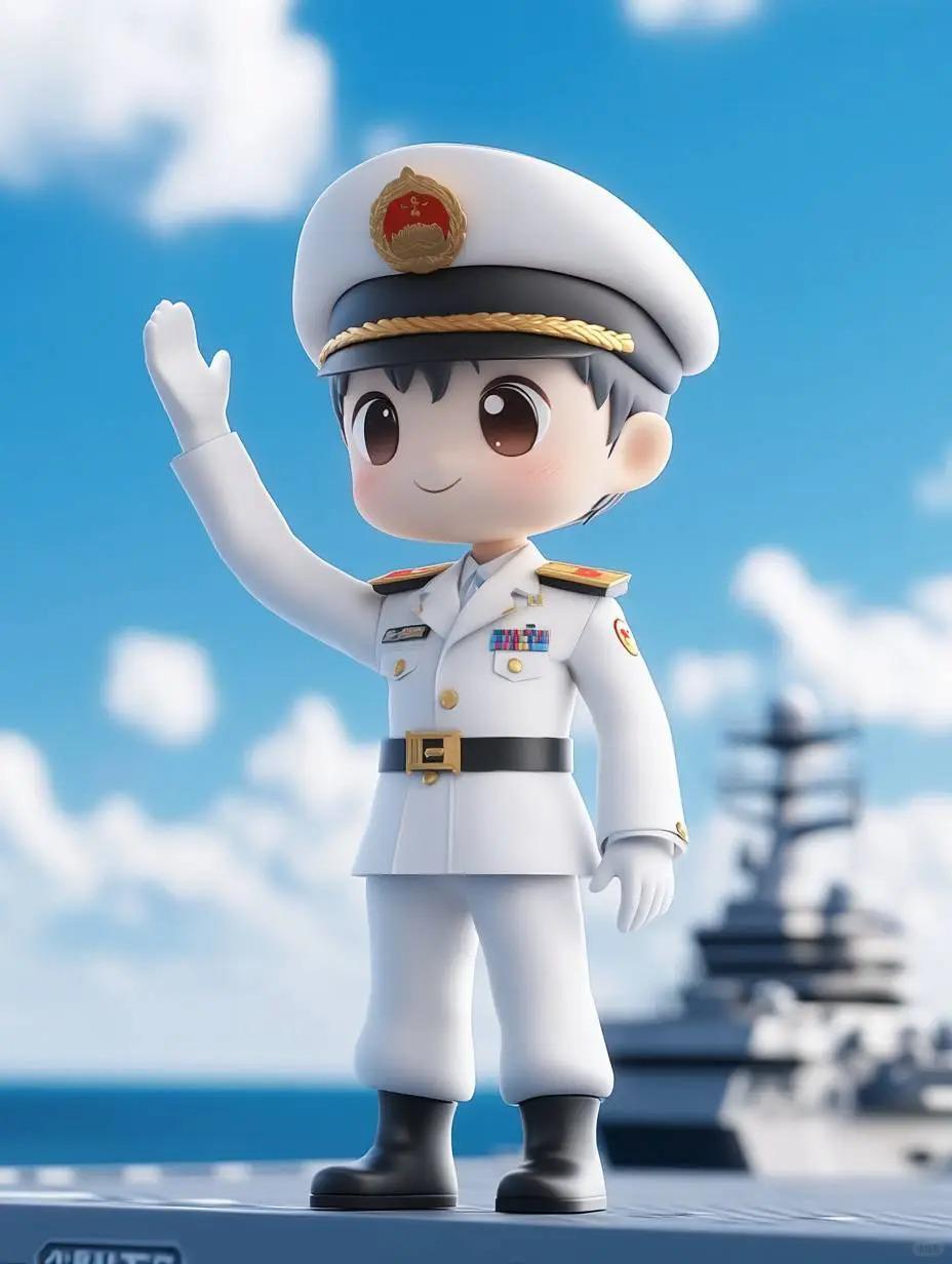 Q版军事人物海军形象3D打印模型