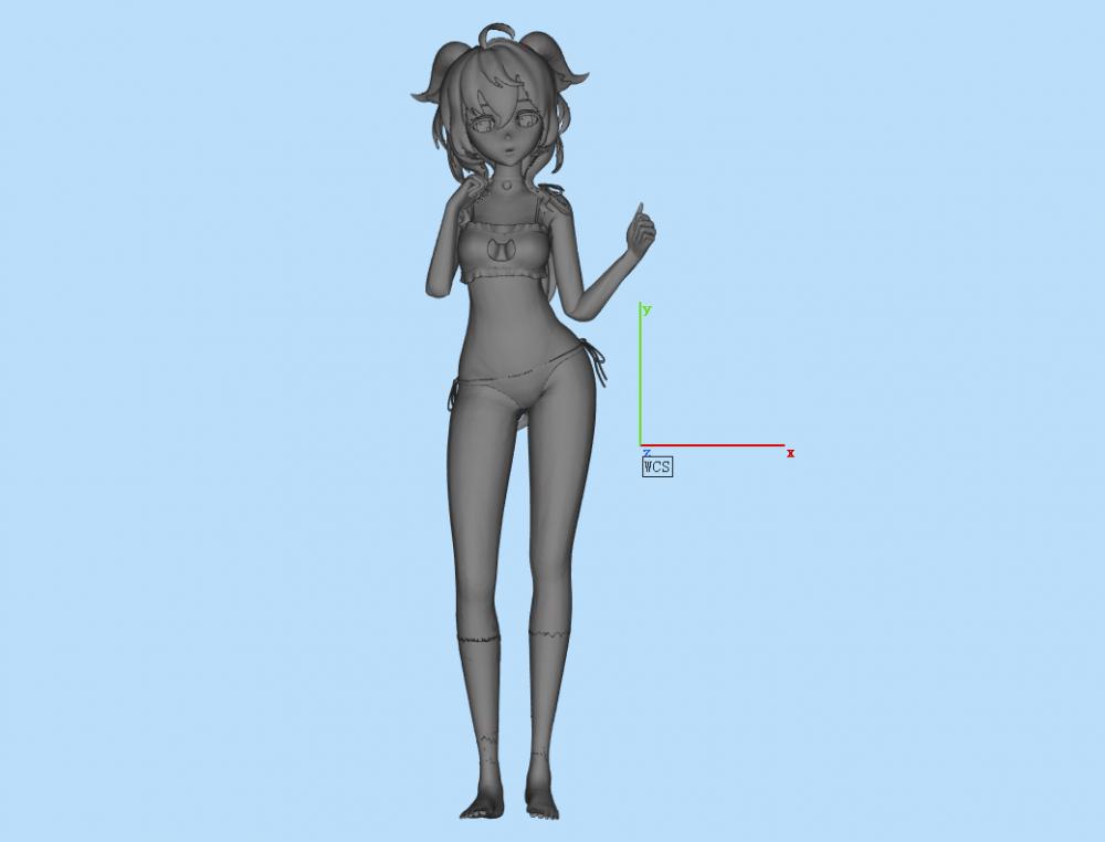 原神甘雨比基尼  女孩 3D打印模型