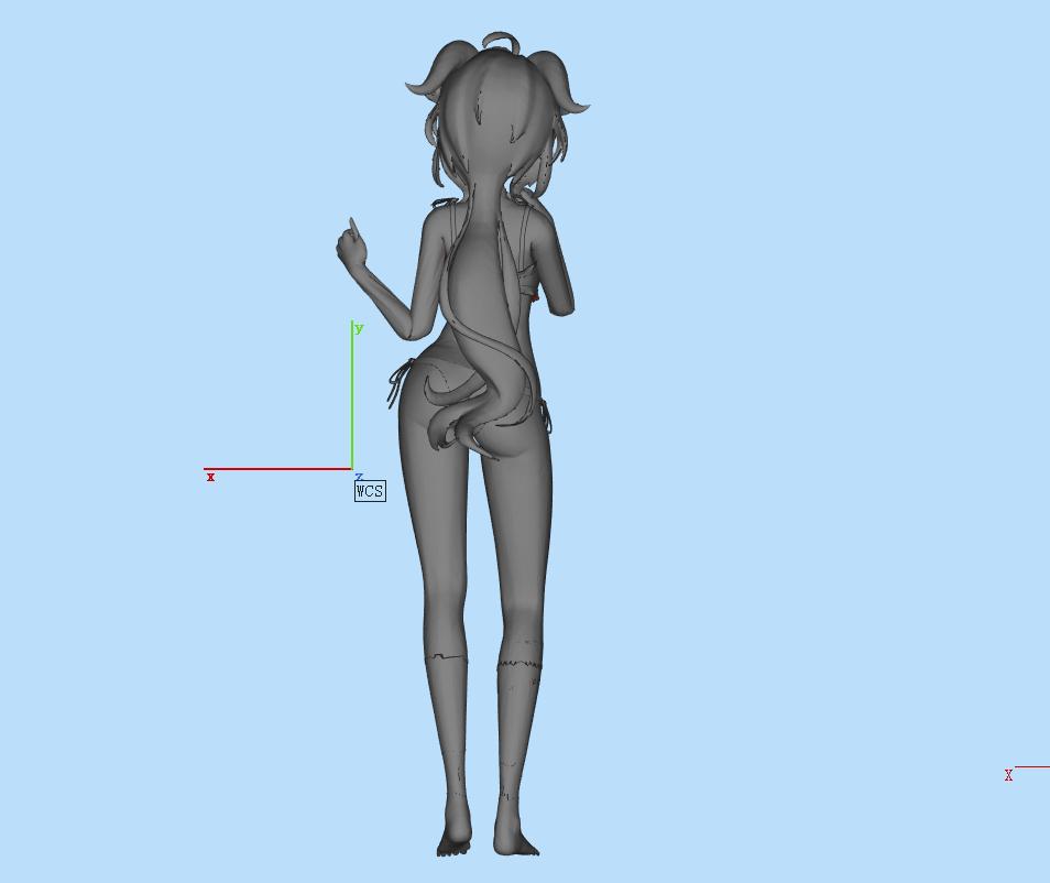 原神甘雨比基尼  女孩 3D打印模型
