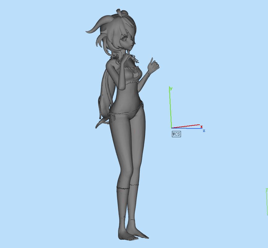 原神甘雨比基尼  女孩 3D打印模型