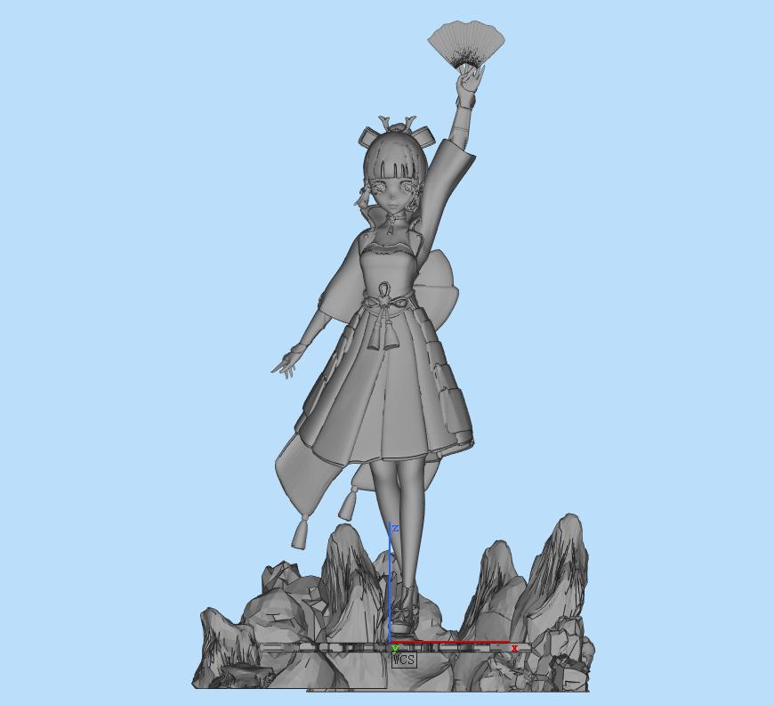 神里绫华   萌娘 原神白鹭霜华 白鹭公主 雪中刀3D打印模型