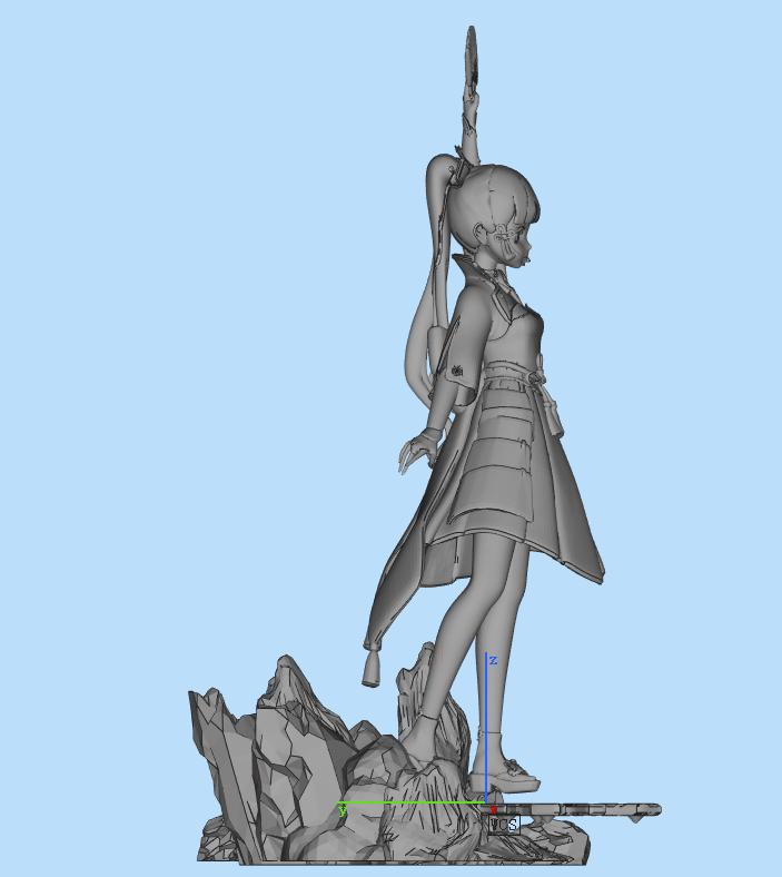 神里绫华   萌娘 原神白鹭霜华 白鹭公主 雪中刀3D打印模型