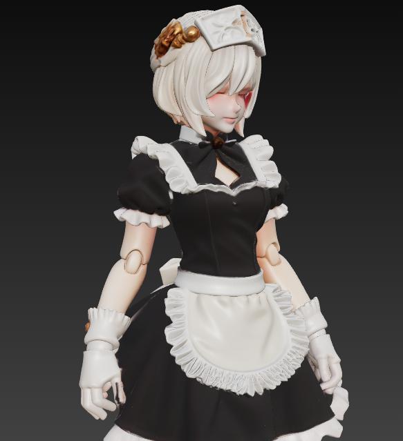 机械女仆3D打印模型