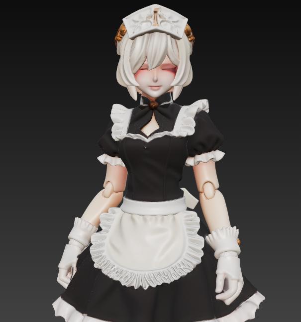 机械女仆3D打印模型