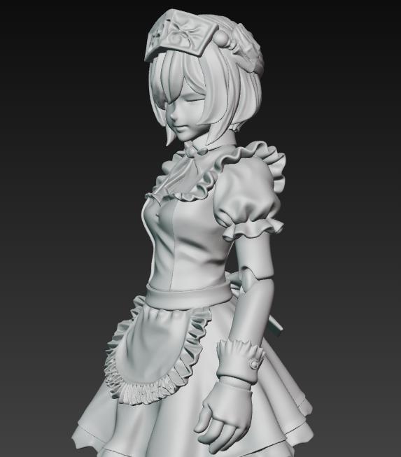 机械女仆3D打印模型