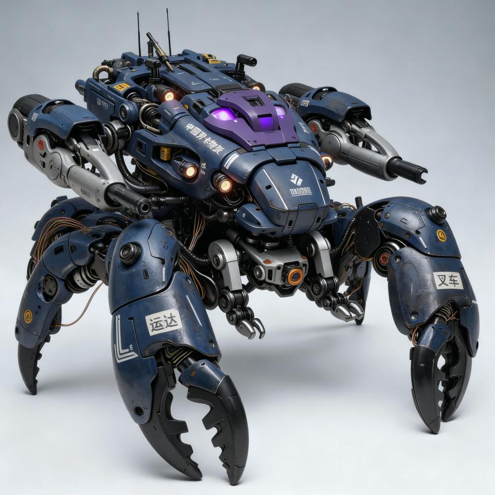 六足机械螃蟹3D打印模型