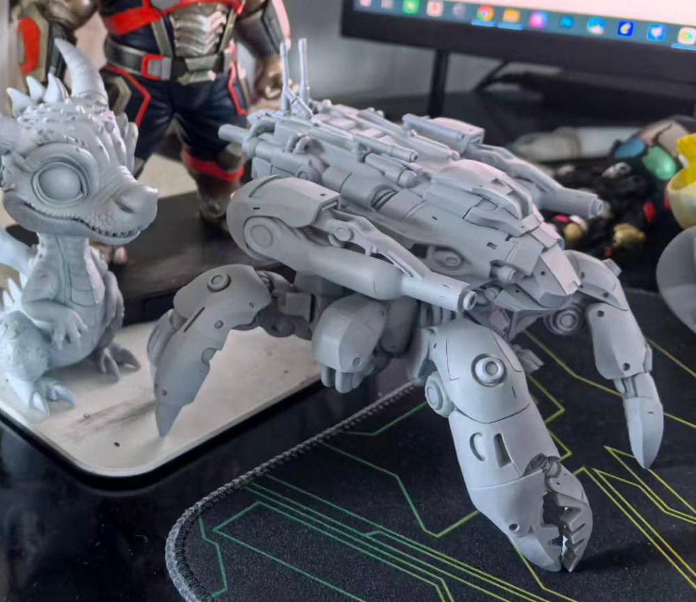 六足机械螃蟹3D打印模型