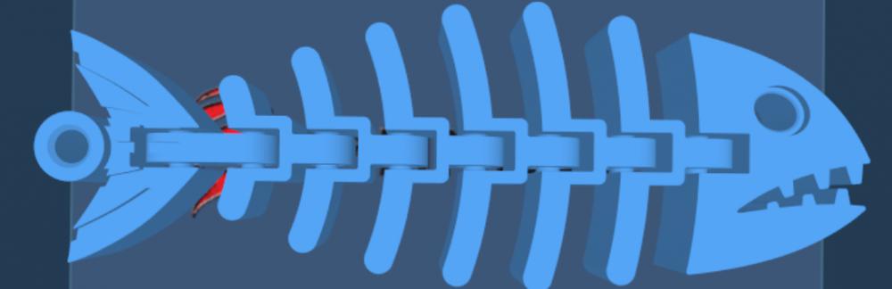 鱼骨头（卡挂钥匙扣）3D打印模型