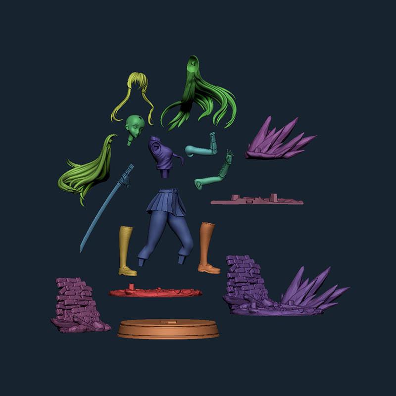 斩赤红之瞳 赤瞳3D打印模型