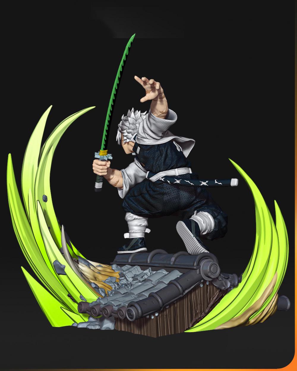 《鬼灭之刃》不死川实弥3D打印模型