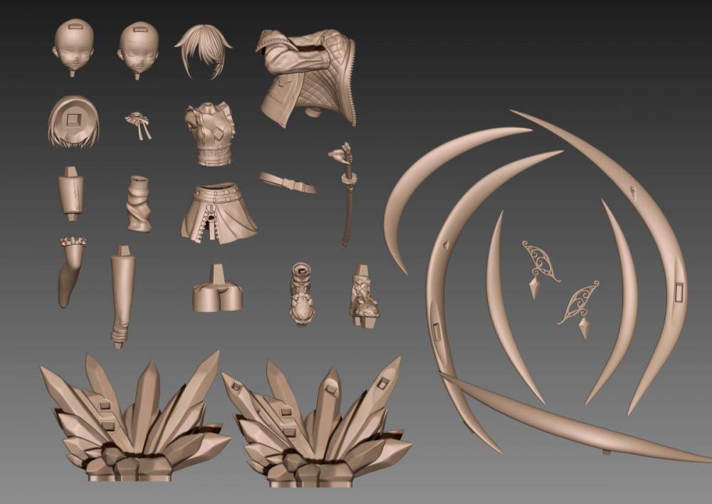 古石碧珠 虚拟主播3D打印模型