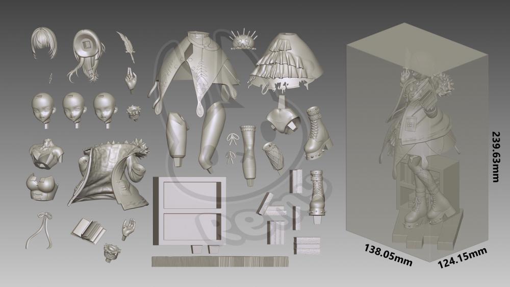 诗织·诺薇拉 虚拟主播3D打印模型