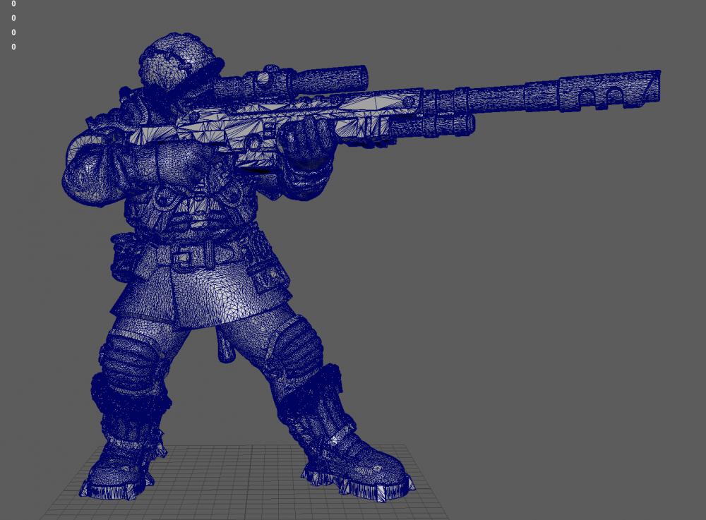 狙击手3D打印模型