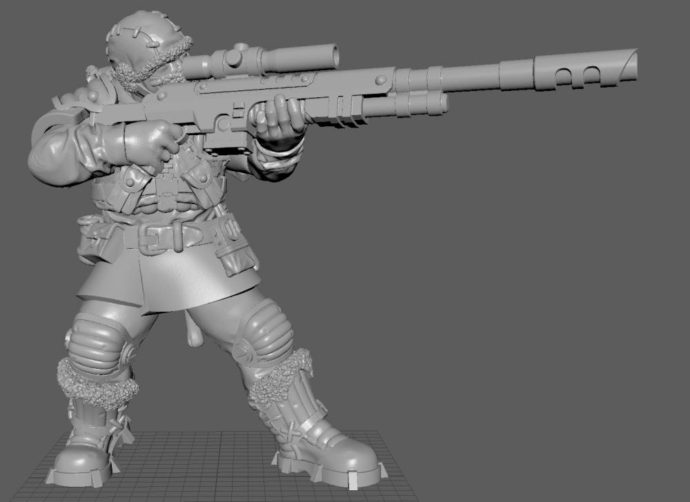 狙击手3D打印模型