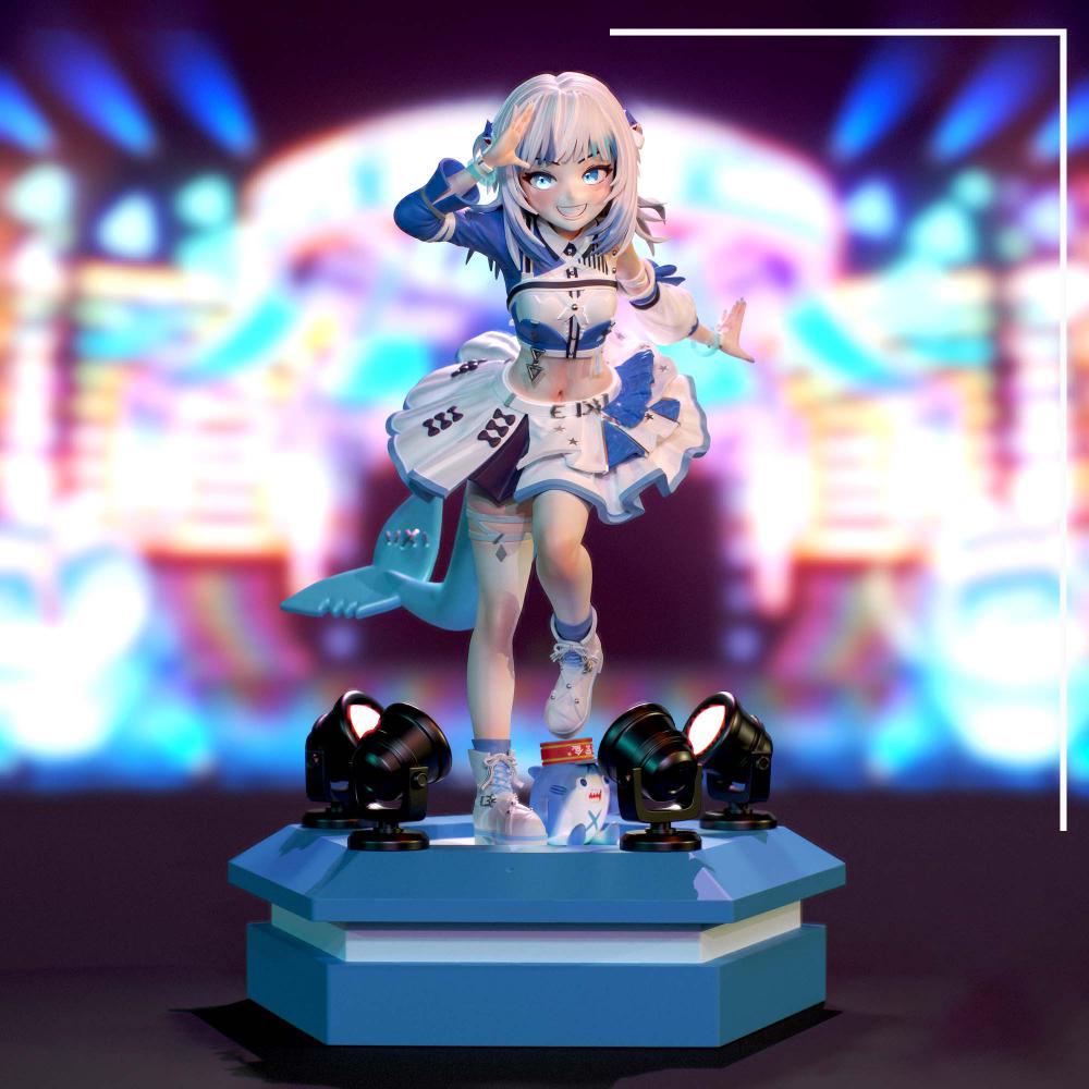 小鲨鱼古拉 虚拟主播3D打印模型