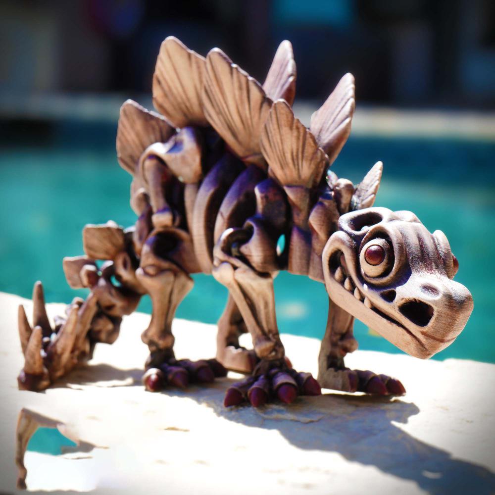 可动骨架剑龙3D打印模型