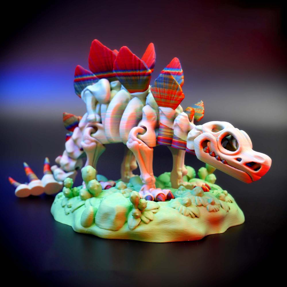 可动骨架剑龙3D打印模型