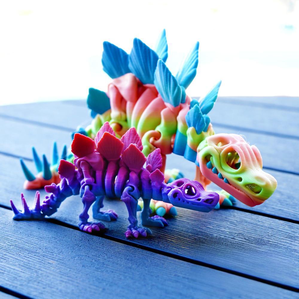 可动骨架剑龙3D打印模型