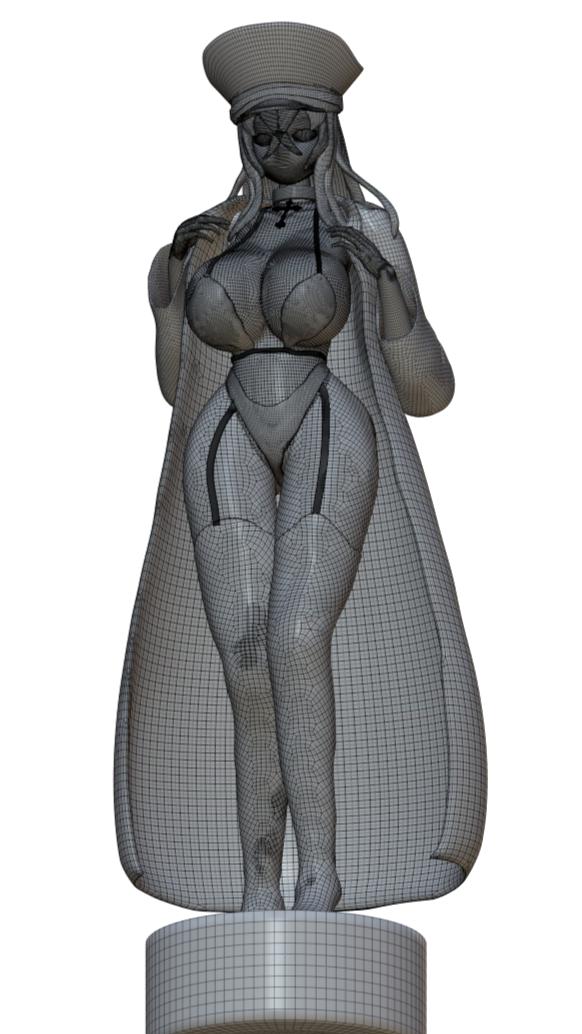 学习建模一个女性23D打印模型