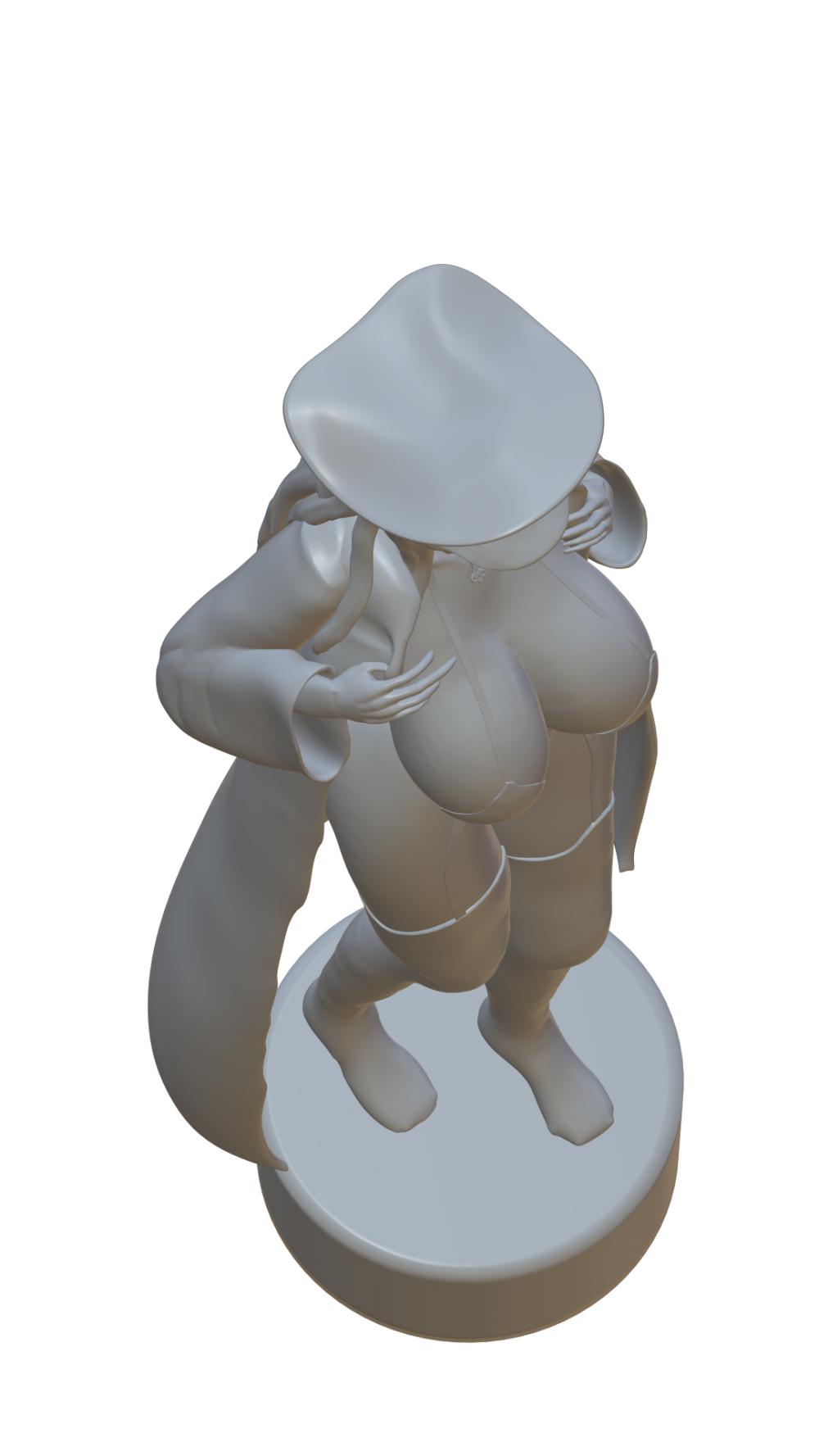 学习建模一个女性23D打印模型