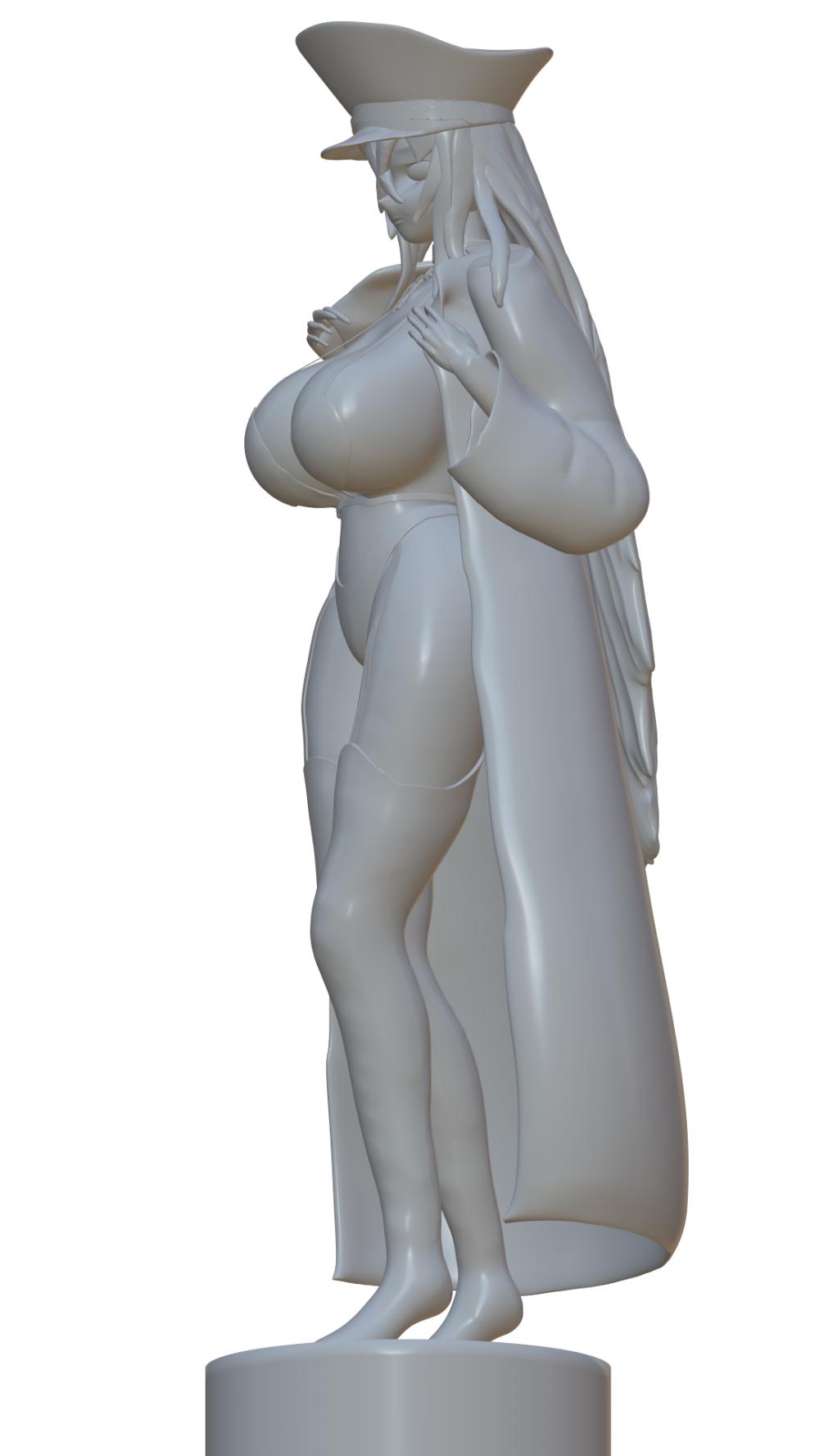 学习建模一个女性23D打印模型