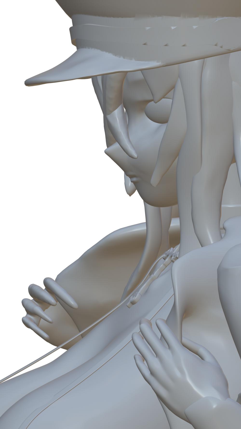 学习建模一个女性23D打印模型