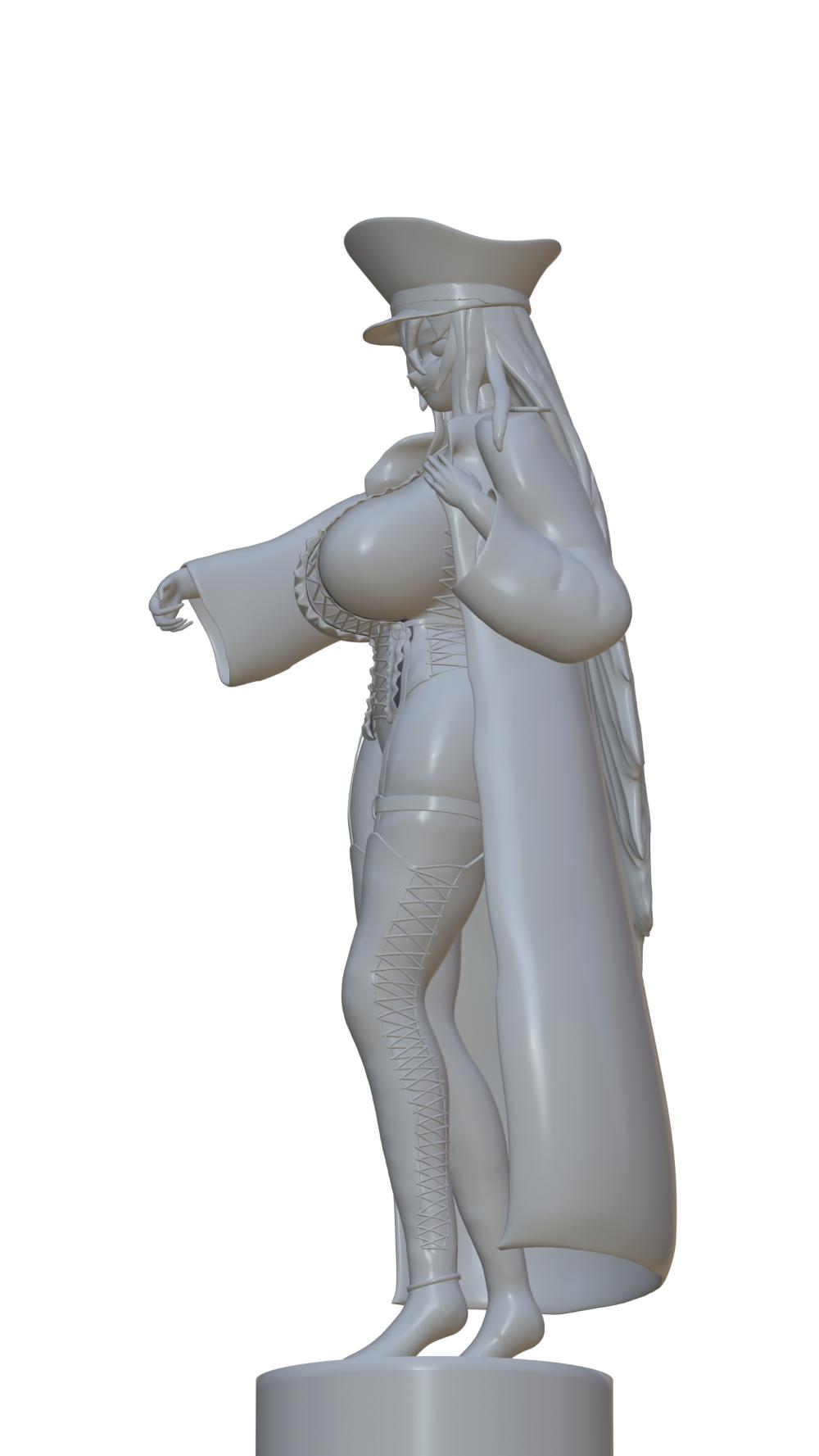 学习建模一个女性33D打印模型