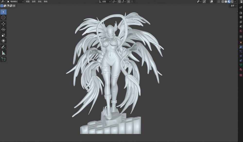 数码宝贝 天女兽3D打印模型