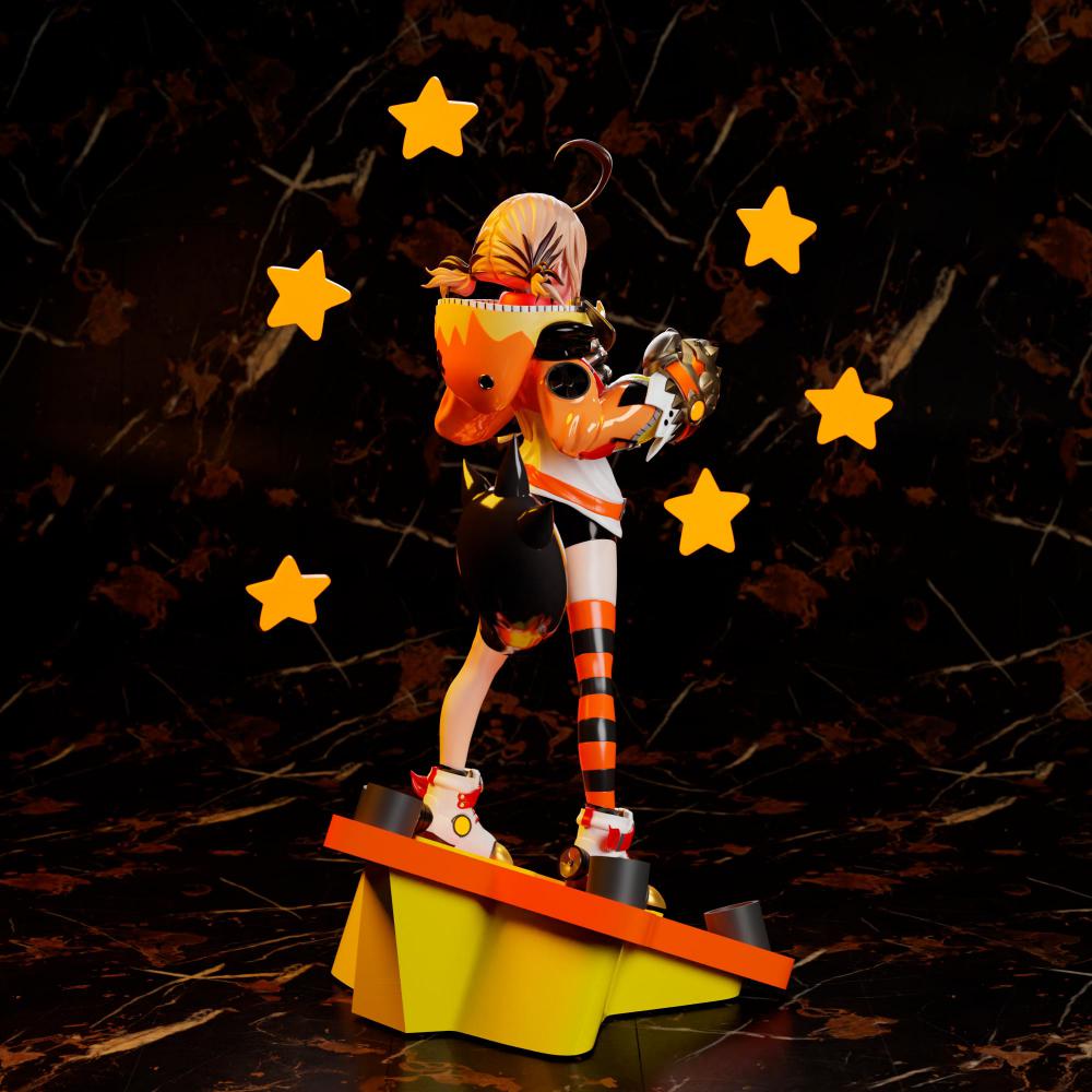 琪琪·沐林 虚拟主播3D打印模型