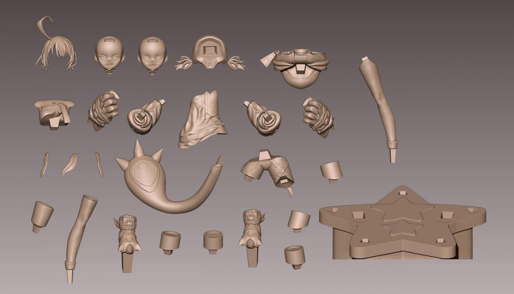 琪琪·沐林 虚拟主播3D打印模型