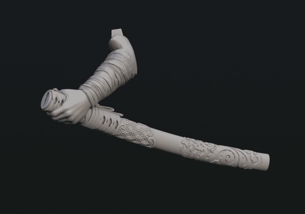 女武半身像A3D打印模型