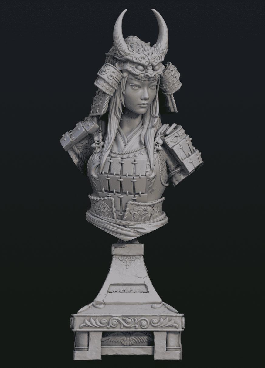 女武半身像B3D打印模型