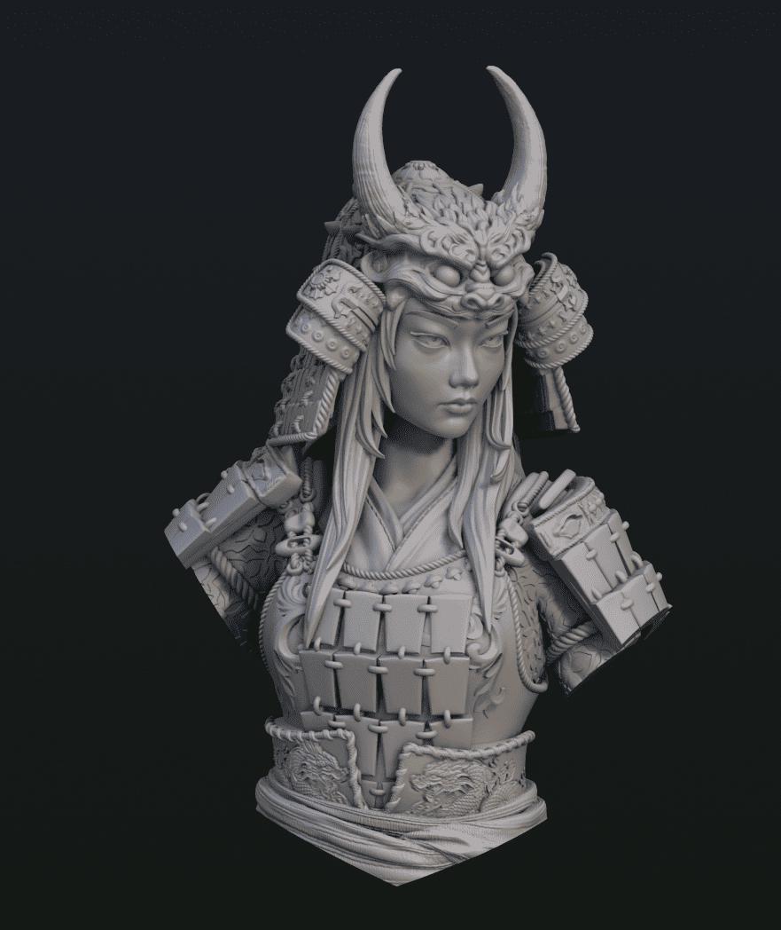 女武半身像B3D打印模型