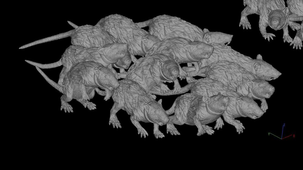 鼠群3D打印模型