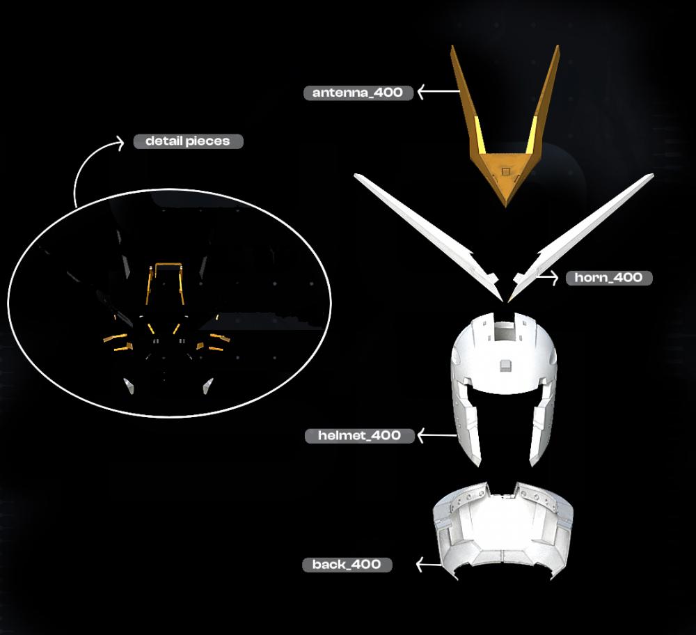 高达头盔3D打印模型